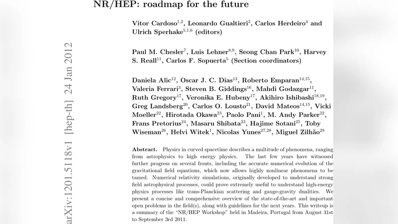 NR/HEP: roadmap for the future
