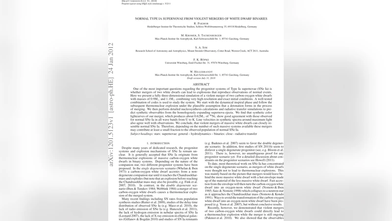 Normal Type Ia supernovae from violent mergers of white dwarf binaries