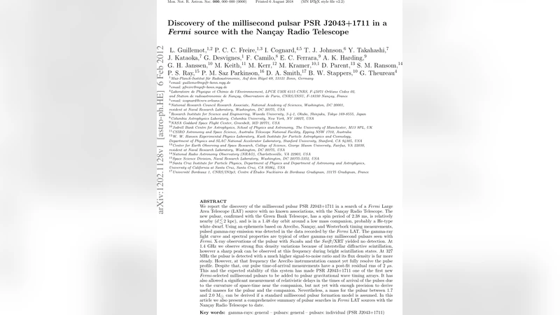 Discovery of the millisecond pulsar PSR J2043+1711 in a Fermi source   with the Nancay Radio Telescope