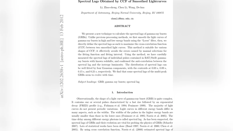 Spectral Lags Obtained by CCF of Smoothed Lightcurves