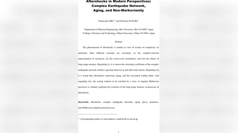 Aftershocks in Modern Perspectives: Complex Earthquake Network, Aging,   and Non-Markovianity