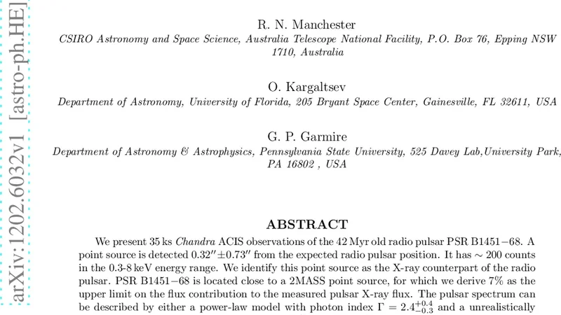 Chandra observations of the old pulsar PSR B1451-68