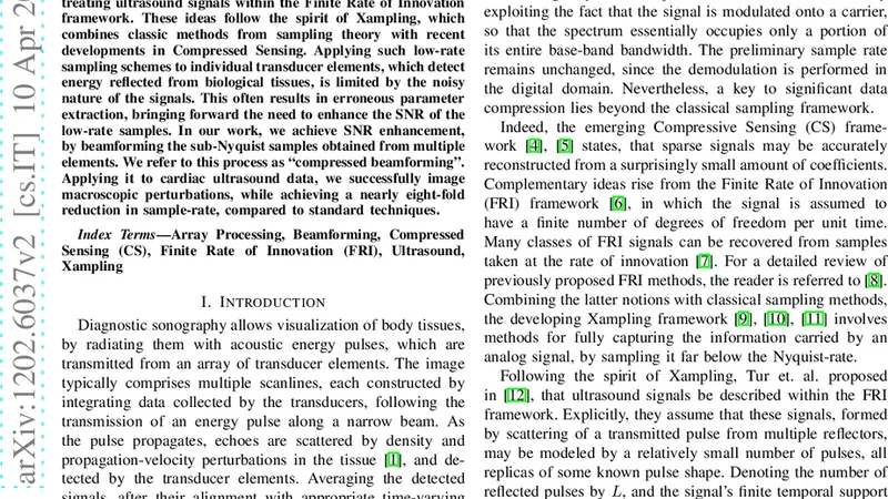 Compressed Beamforming in Ultrasound Imaging