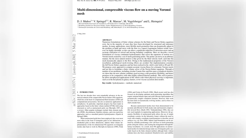 Multi-Dimensional, Compressible Viscous Flow on a Moving Voronoi Mesh