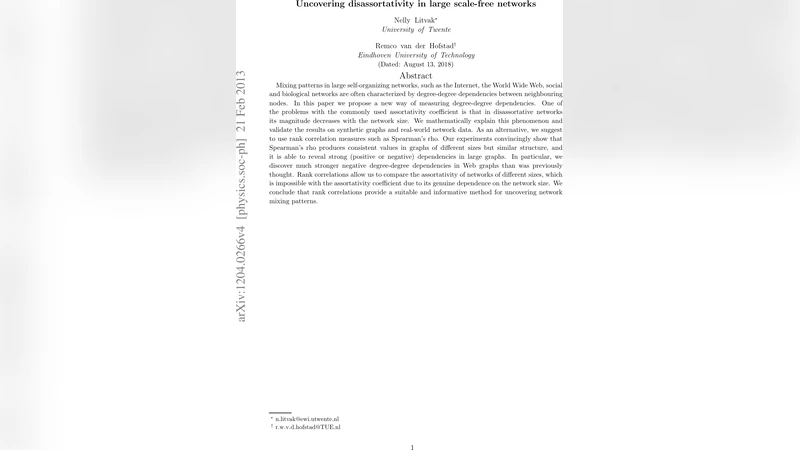 Uncovering disassortativity in large scale-free networks