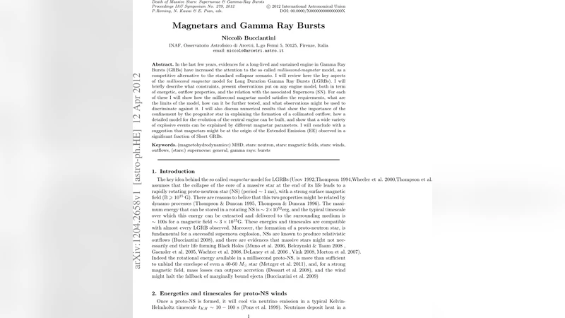Magnetars and Gamma Ray Bursts