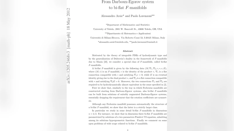 From Darboux-Egorov system to bi-flat $F$-manifolds