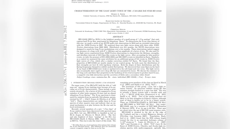 Characterization of the X-ray light curve of the gamma Cas-like B1e star   HD110432