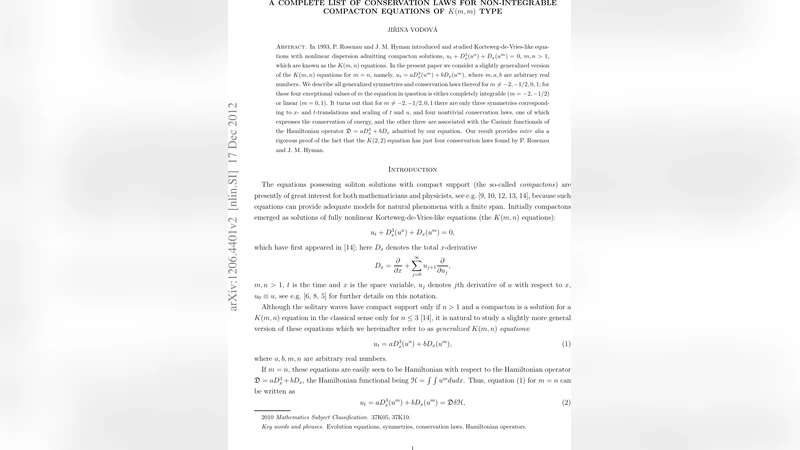 A complete list of conservation laws for non-integrable compacton   equations of $K(m,m)$ type
