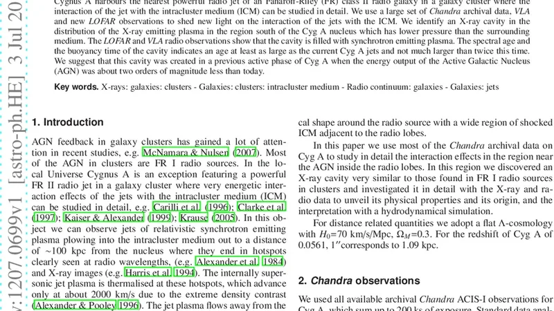 Discovery of an X-ray cavity near the radio lobes of Cygnus A indicating   previous AGN activity