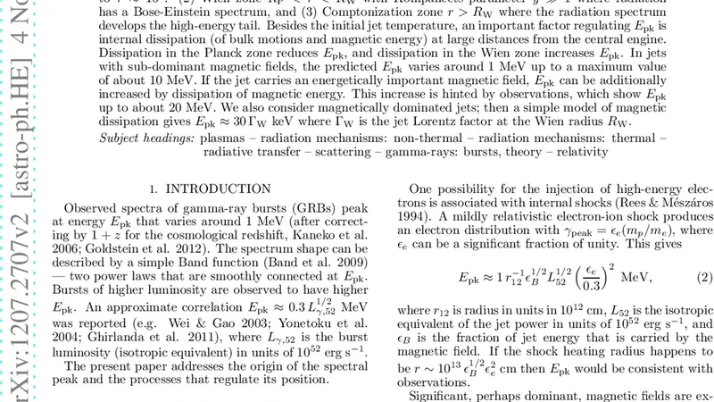 Regulation of the spectral peak in gamma-ray bursts