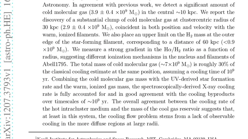Cold Molecular Gas Along the Cooling X-ray Filament in Abell 1795