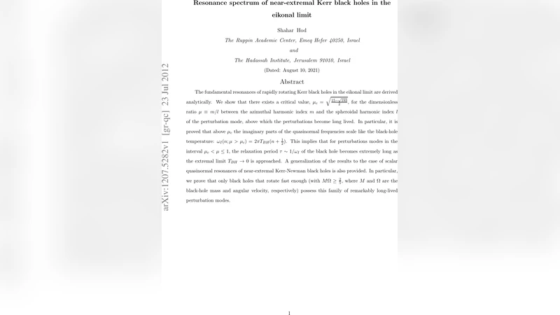 Resonance spectrum of near-extremal Kerr black holes in the eikonal   limit