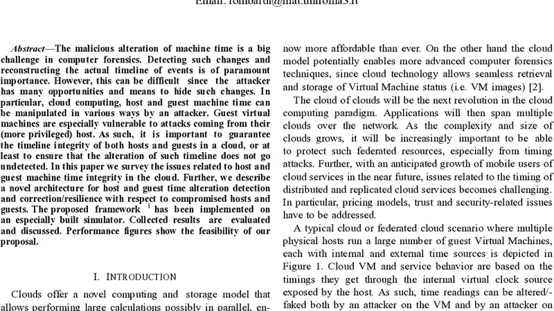 CloRoFor: Cloud Robust Forensics