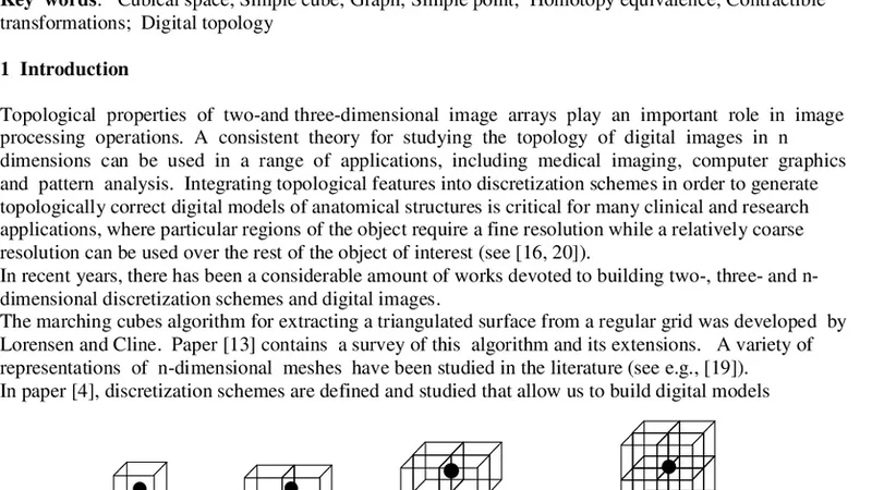 Topology-preserving digitization of n-dimensional objects by   constructing cubical models