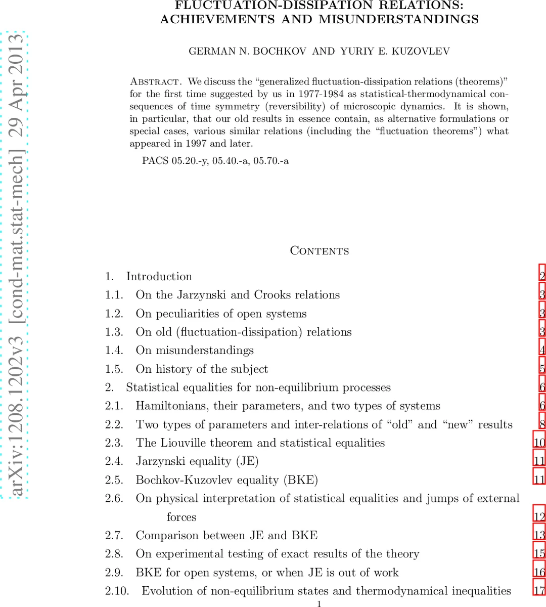 Fluctuation-dissipation relations: achievements and misunderstandings