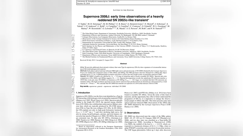Supernova 2008J: early time observations of a heavily reddened SN   2002ic-like transient