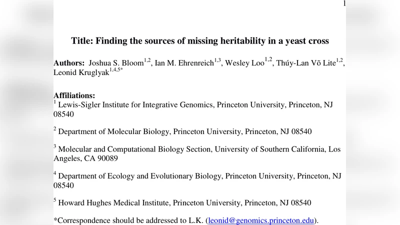 Finding the sources of missing heritability in a yeast cross