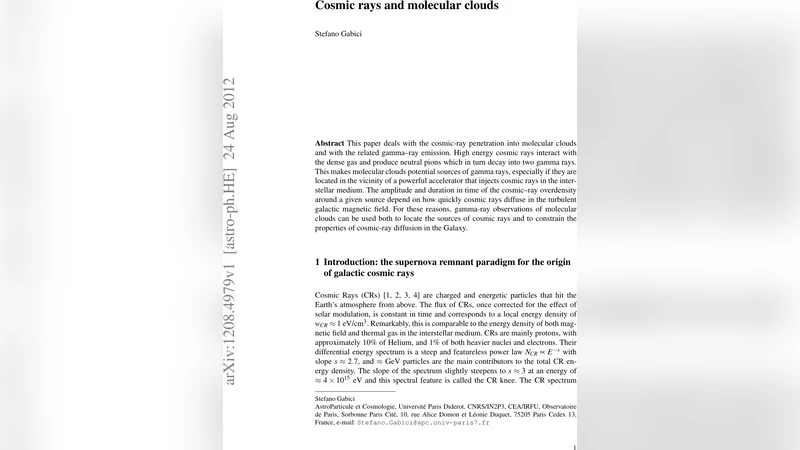 Cosmic rays and molecular clouds
