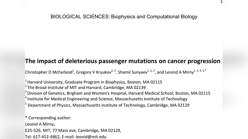 The impact of deleterious passenger mutations on cancer progression