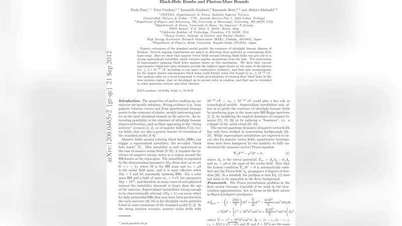 Black-Hole Bombs and Photon-Mass Bounds