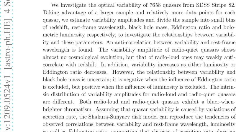 The correlations between optical variability and physical parameters of   quasars in SDSS Stripe 82