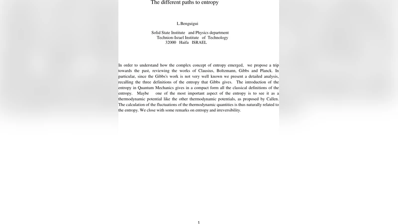 The different paths to entropy