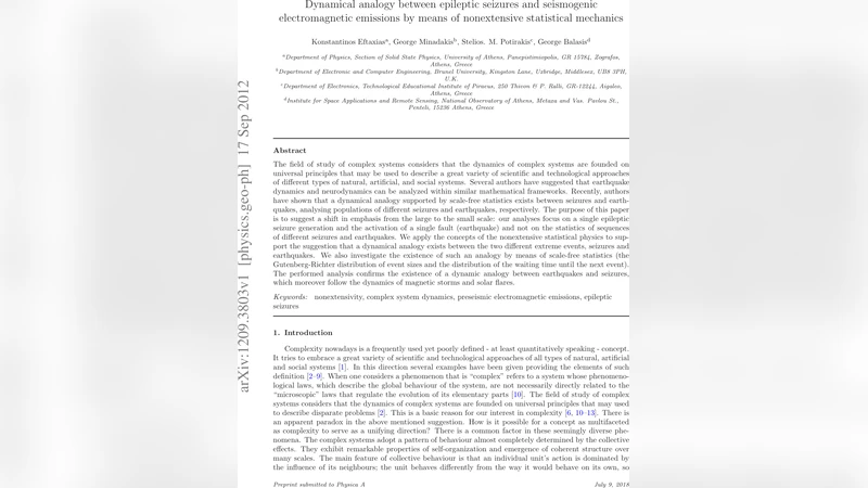Dynamical analogy between epileptic seizures and seismogenic   electromagnetic emissions by means of nonextensive statistical mechanics
