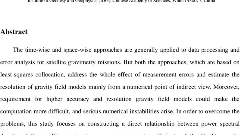 Error analysis for satellite gravity field determination based on   two-dimensional Fourier methods