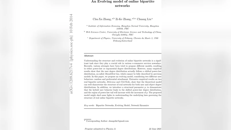 An Evolving model of online bipartite networks