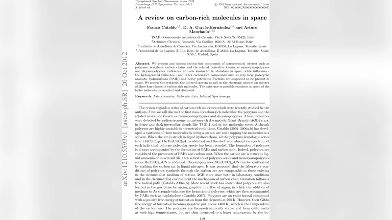 A review on carbon-rich molecules in space