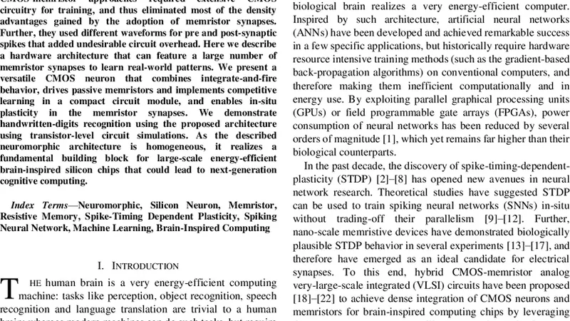 Homogeneous Spiking Neuromorphic System for Real-World Pattern   Recognition