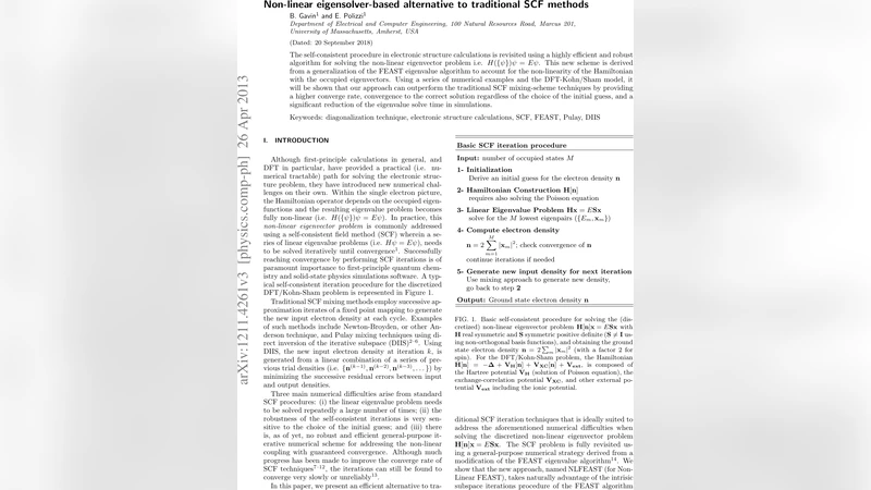 Non-linear eigensolver-based alternative to traditional SCF methods