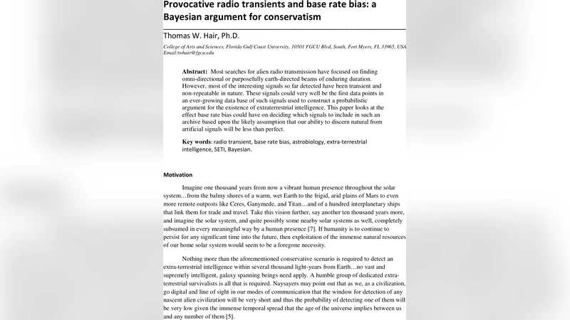 Provocative radio transients and base rate bias: a Bayesian argument for   conservatism