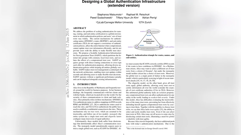 Designing a Global Authentication Infrastructure