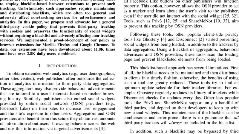 The Case for a General and Interaction-based Third-party Cookie Policy