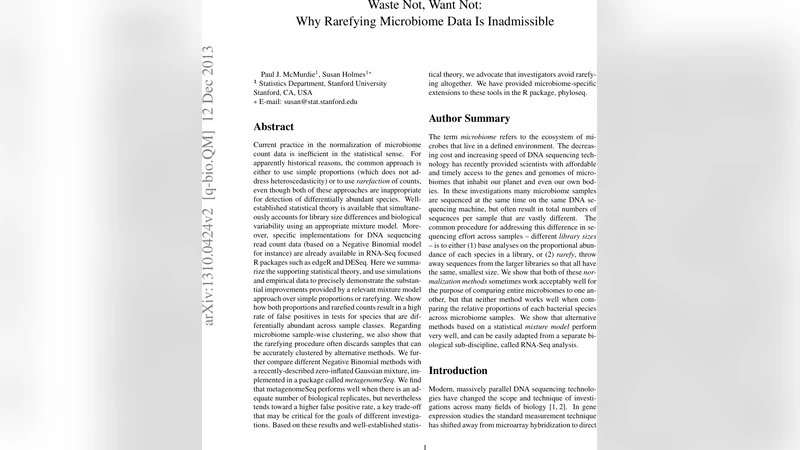 Waste Not, Want Not: Why Rarefying Microbiome Data is Inadmissible
