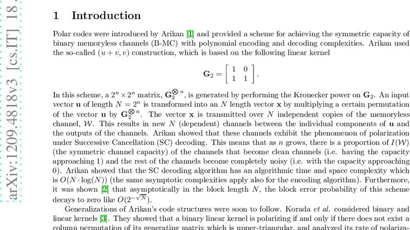 Recursive Descriptions of Polar Codes