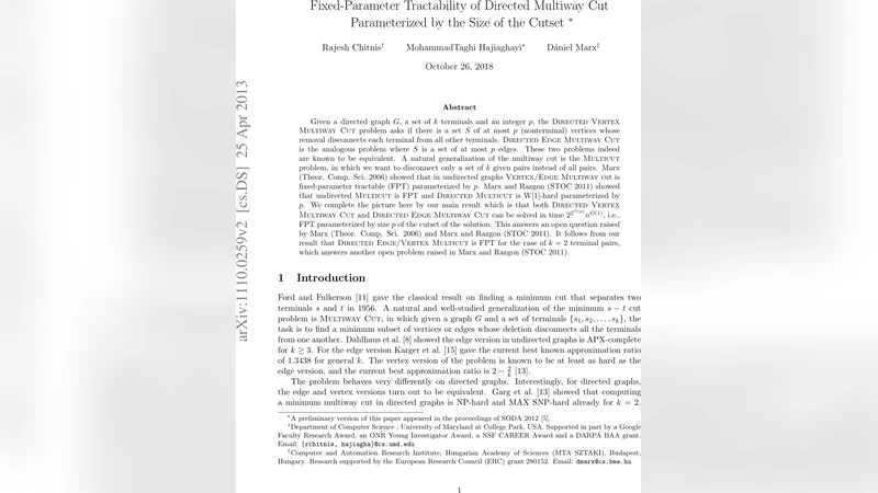 Fixed-Parameter Tractability of Directed Multiway Cut Parameterized by   the Size of the Cutset