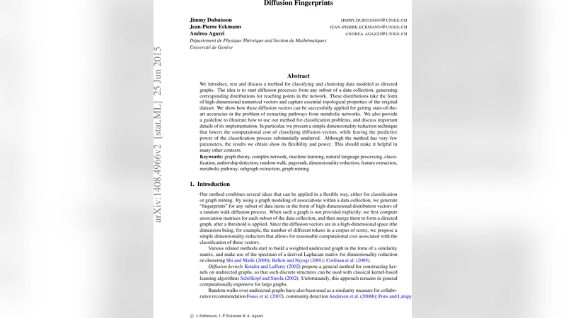 Diffusion Fingerprints