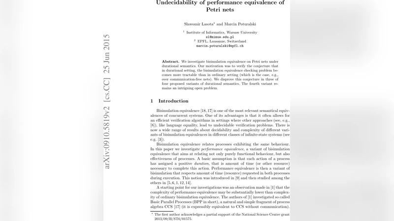 Undecidability of performance equivalence of Petri nets