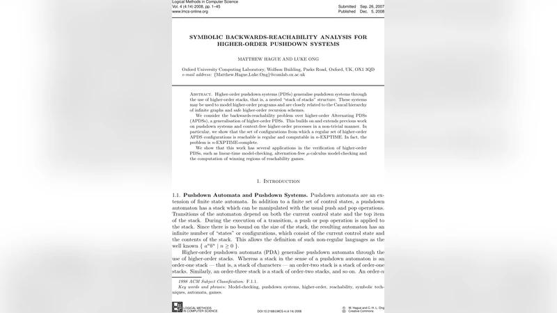 Symbolic Backwards-Reachability Analysis for Higher-Order Pushdown   Systems