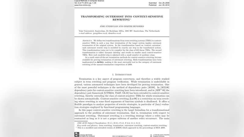 Transforming Outermost into Context-Sensitive Rewriting