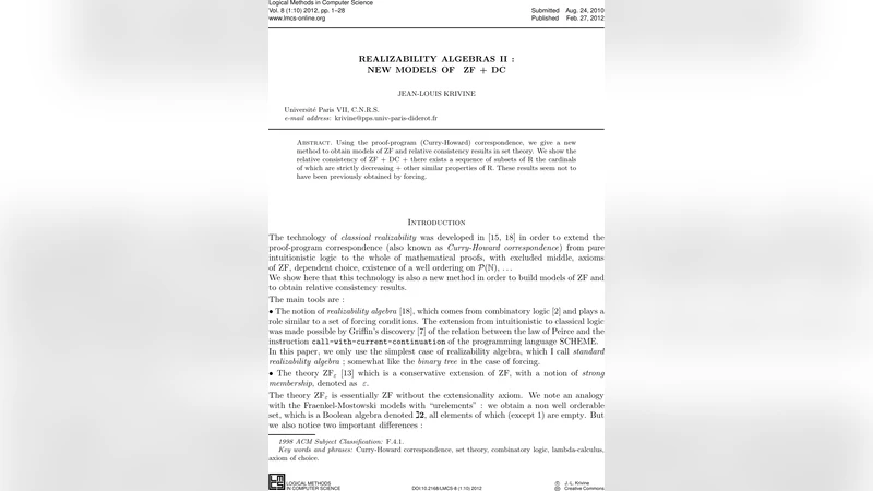 Realizability algebras II : new models of ZF + DC