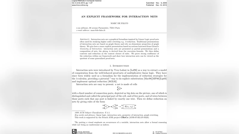 An Explicit Framework for Interaction Nets