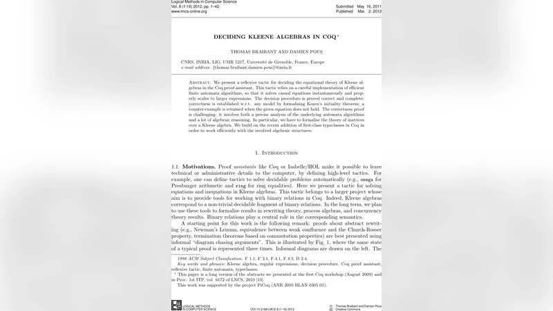 Deciding Kleene Algebras in Coq
