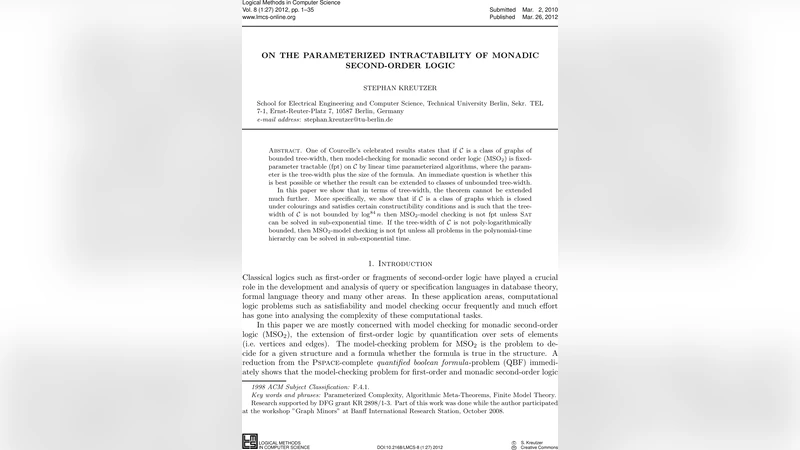 On the Parameterized Intractability of Monadic Second-Order Logic