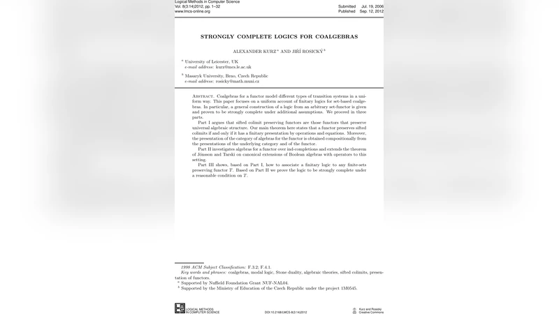 Strongly Complete Logics for Coalgebras