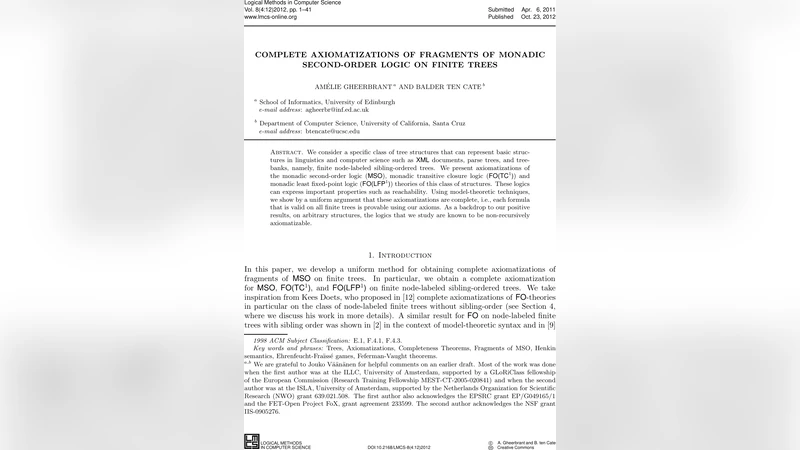 Complete Axiomatizations of Fragments of Monadic Second-Order Logic on   Finite Trees
