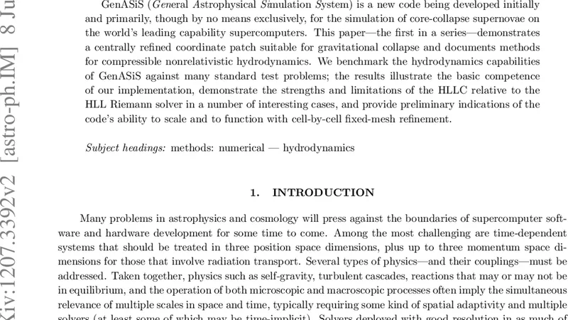 GenASiS: General Astrophysical Simulation System. I. Refinable Mesh and   Nonrelativistic Hydrodynamics